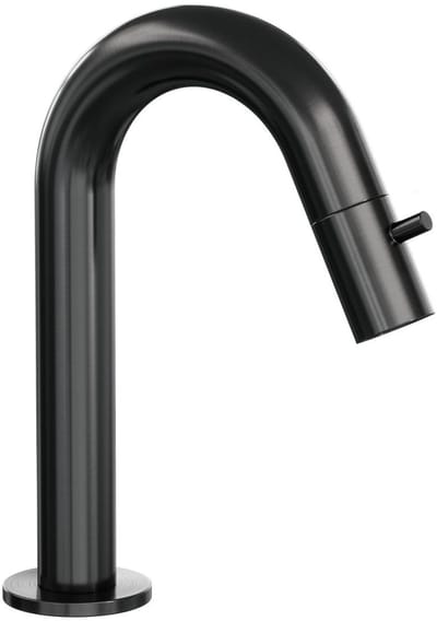 Brauer Gunmetal Edition opbouw fonteinkraan met gebogen uitloop gunmetal geborsteld PVD