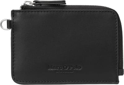Marc O'Polo Leren Kaarthouder Tuure Zip Wallet Black Zwart