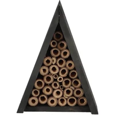 Bijenhotel Wigwam - Esschert Design Bijenhuis - WA92 - Bijenhotel insectenhotel - Vurenhout & Bamboe FSC 100% - Metselbijen - Cadeau Tuinliefhebber