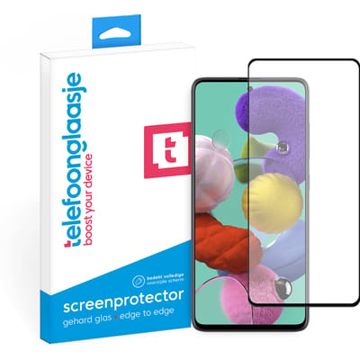 Samsung Galaxy A51 screenprotector gehard glas Edge to Edge