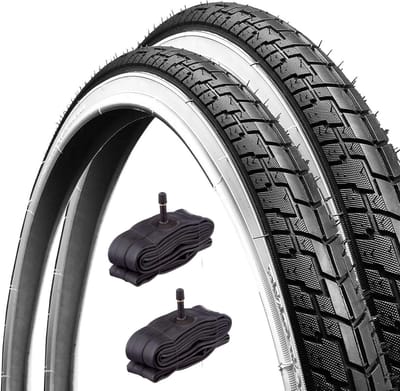 Fietsbanden Set - Stadsfiets Banden - Comfortabel Fietsen - Inclusief Binnenbanden - 700x35C - Wit