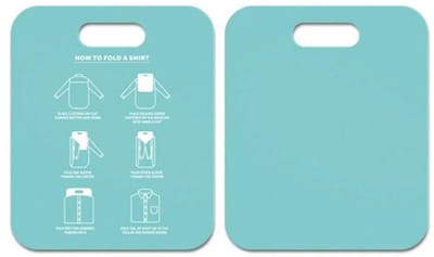 Kleding Vouwplank - Wasmap Organizer - Snel Kleding Vouwen - Raamvormig Ontwerp - 30.5 x 25.3 cm - Blauw