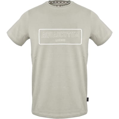 Aquascutum Heren T-shirt katoen met logo (Grijs)