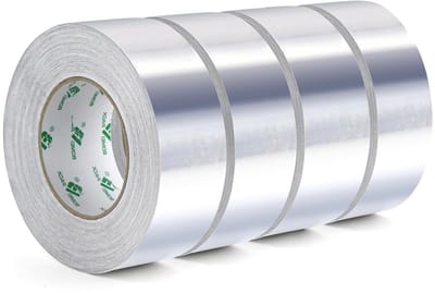 Aluminium Zelfklevende Tape, 4 Rollen van 50 mm x 50 m, Waterdichte en Hittebestendige Tape voor Sealen, Repareren en Isoleren