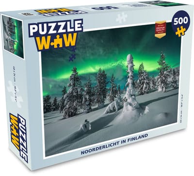 Puzzel Noorderlicht in Finland - Legpuzzel - Puzzel 500 stukjes
