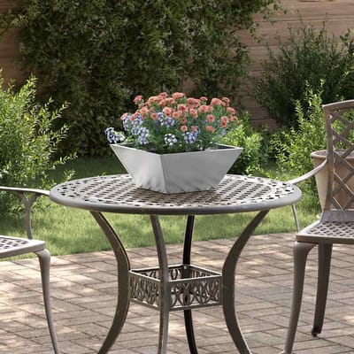 vidaXL - Plantenbak - 5 - st - zilver - 35 - x - 35 - x - 15 - cm - Roestvrij - staal