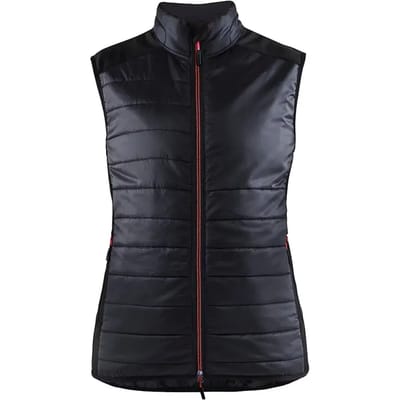Blaklader Dames bodywarmer gevoerd 3864-2030 - Zwart/Rood - L