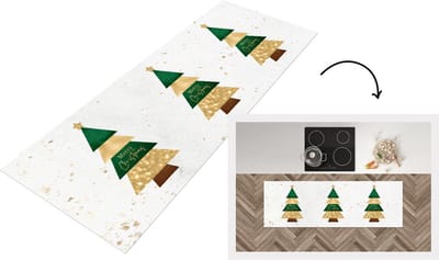 Keukenloper - Loper keuken - Spreuken - Kerst - Quotes - Kerstboom - Merry Christmas - 150x50 cm - Keukenloper vinyl