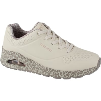 Skechers Uno - Safari Tijd Dames Casual Sneakers Natuur Duraleather/ Off White Luipaard