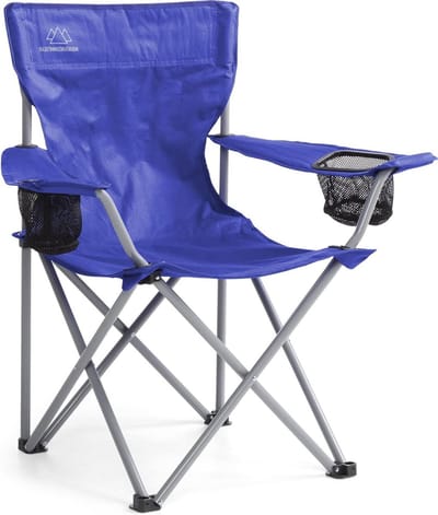 Kampeerstoel - Klapstoel Buiten - Buitenactiviteiten - Met Bekerhouders - 35 x 34.5 x 21 inch - Blauw