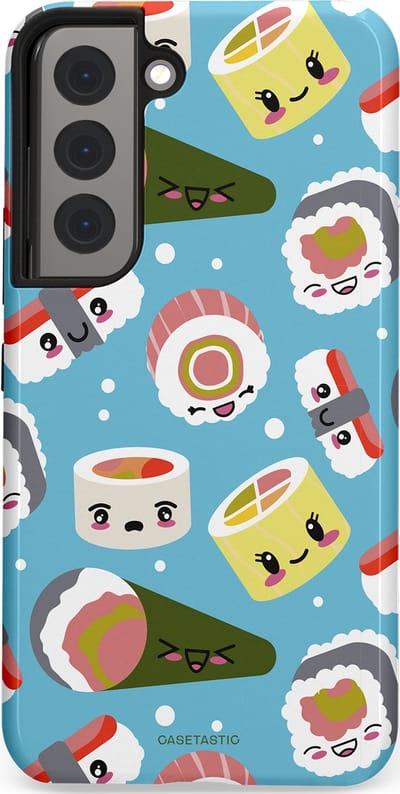Casetastic Hoesje Geschikt voor Samsung S22 - Stijlvolle Beschermende Duo-layer Case - Sushi mania