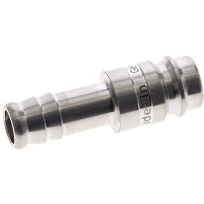 RVS 316L DN 10 Luchtkoppeling Insteeknippel 10 mm Slangpilaar