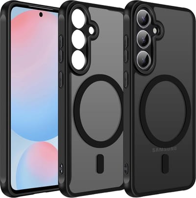 Hoesje Geschikt voor Samsung Galaxy S26 - Zwart - Casemania Matte Armor Magnetische Back Cover - Geschikt voor MagSafe Telefoonhoesje - Val/Stoot Bescherming met Camera Protection