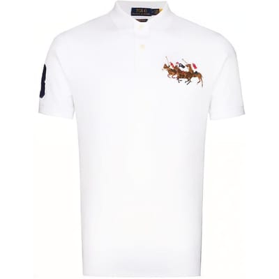 Polo Ralph Lauren Effen Kleur Katoen Logo Geborduurd Korte Mouwen Polo Shirt Heren tops Wit 710814437-002 L white