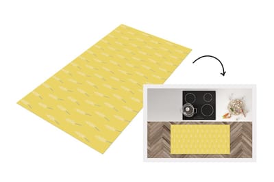 Keukenloper - Loper keuken - Bloemen - Pastel - Patronen - 120x60 cm - Keukenloper vinyl