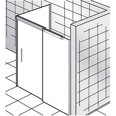 HSK K2P sliding door 2-piece 120 cm with side panel left 2140120-41-50-R