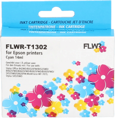 FLWR - Cartridges / Epson T1302 / cyaan / Geschikt voor Epson