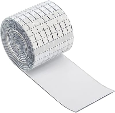 Zelfklevende Spiegeltegels - Mozaïek Stickers - Knutsel Decoratie - Echte Glazen Spiegels - 5x5mm Per Stuk - Zilver