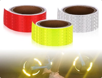 Reflecterende Zelfklevende Tape - 3 Rollen, Waterdicht en Snijdbaar voor Fietsen, Motoren en Kleding (2 cm x 5 m)