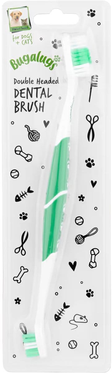 Bugalugs dubbelzijdige tandenborstel - Dierentandenborstel - Voor honden en katten - Gebitsverzorging