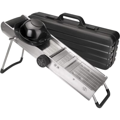 Roestvrijstalen mandoline met beschermkap Lacor