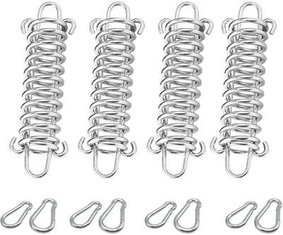 Dailygoods- Trekveren - 4 Sets - Bevestigingsset - Roestvrij Staal - Zeer Sterk - Voor Campingtent/Luifel - Koppeling