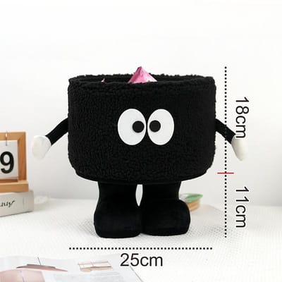 Panier de Rangement Dessin Animé Bigfoot Ya Little Monster Divers Snacks Tri Maison Dopamine Laine d'Agneau Mignon Panier de Tri white