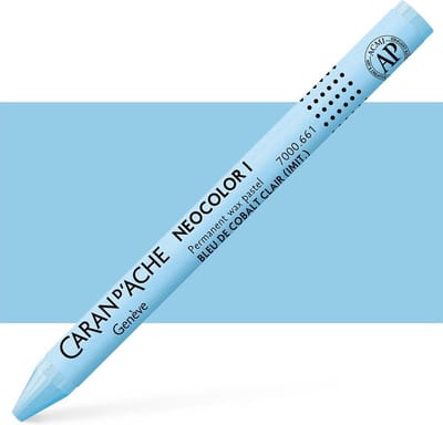 Caran d´Ache Neocolor I Permanente Waskrijt | Kobalt Blauw Licht Hue (661)