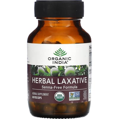 Organic India, laxatif à base de plantes, formule sans séné, 60 gélules végétales