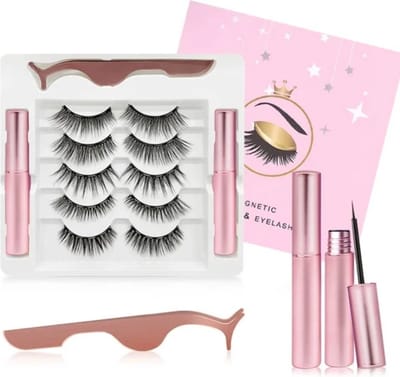 EHHBEAUTY - Magnetische wimpers met magnetische eyeliner en applicator - Herbruikbaar -Wimperextentions - Fake lashes - 5 set - Magnetic lashes