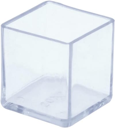 12x Transparante Stoelpootdoppen Vierkant - Beschermdop voor Meubelpoten 20x20mm