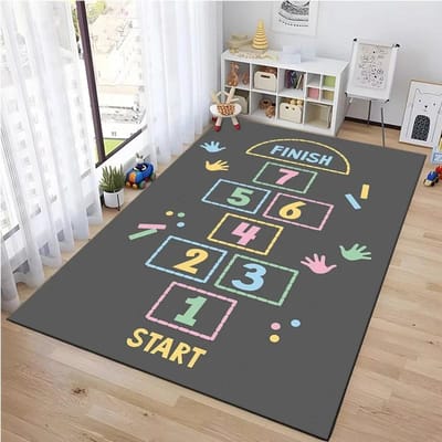Hinkelspel Binnen Cartoon Ouder-kind Spel Decoratie Tapijt Slaapkamer Bedzijde Kinderen Nummer Spel Kamer Decoratie Vloermat 60*90cm