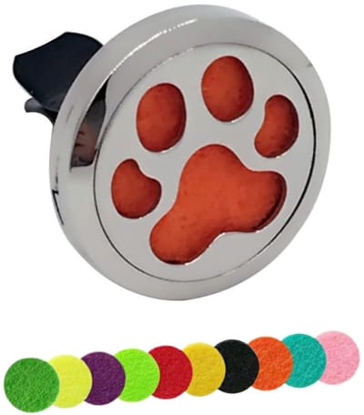 Dailygoods- Geurolie Diffuser 30 mm - Etherische Olie Medaillon - Aromatherapie Luchtverfrisser - Ventilatie Clip - 10 Kleuren Navulpads - Premium Materiaal