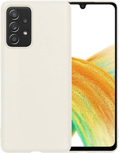 Hoesje - Geschikt voor Samsung Galaxy A33 - Sterk & Shockproof - Siliconen Case - Hoes Cover - Telefoonhoes - Wit