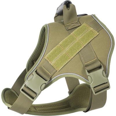 Gilet Militaire Tactique Animal de Compagnie Berger Allemand Golden Retriever Accessoires pour Chien d'Entraînement Tactique Harnais pour Grands Chiens (Army Green,S 7-15KG) vert d’armée