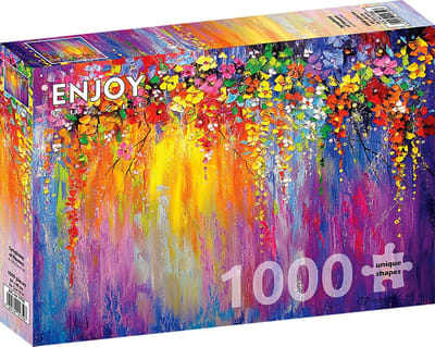 Legpuzzel Bloemen - Puzzel 1000 stukjes - Ontspanning thuis - Gedetailleerd bloemenontwerp - 68 x 48 cm - Multicolor