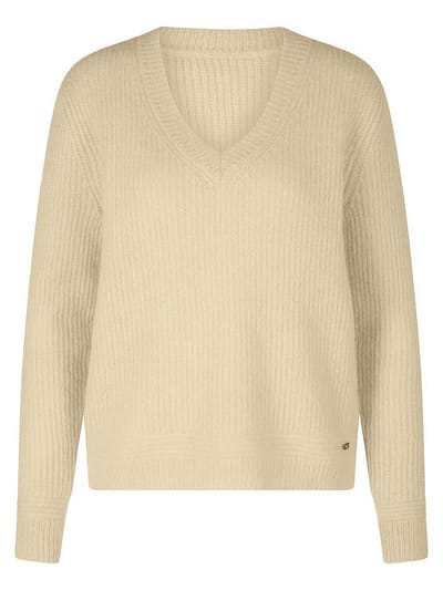 Trui V-hals Van BASLER beige