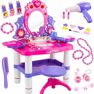 Make up tafel speelgoed - Make up tafel voor meisjes - Kaptafel kinderen - Kaptafeltje meisjes - Speelgoed kaptafel