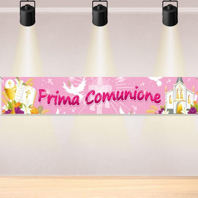Dailygoods- Communieversiering Roze - Feest Decoratie - Communie Versiering - Versiering - Decoraties - Prima Communie - Feestdecoratie