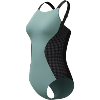 Speedo Sculpture High Neck Contour Zwemkleding Groen UK 42 Vrouw