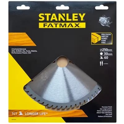 Stanley Fatmax Cirkelzaagblad Hout Hi-techplus - 250mm - 60t Fijn - Hardmetaal