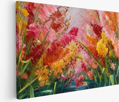 Saammp Muurcirkel Hout - Abstract - Vrouw - Goude bloemen - Ø 80 - Wandcirkel - Wanddecoratie Cirkel - Muurdecoratie Woonkamer - Slaapkamer decoratie - Rond Schilderij
