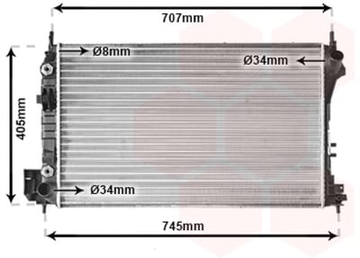Van Wezel - RADIATOR VOOR FIAT CROMA 2005-2007 12805057