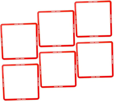 Multifunctionele Agility Ringen - Oefenringen Snelheid - Voetbaltraining Verbeteren - Weerbestendig Duurzaam - 6 stuks 43cm - Rood