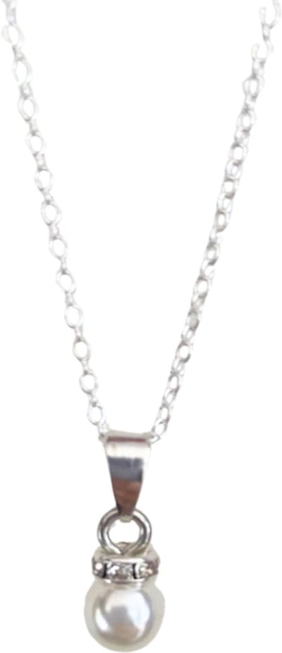 Ketting parel Strass zilverkleur synthetische - Charme Bijoux