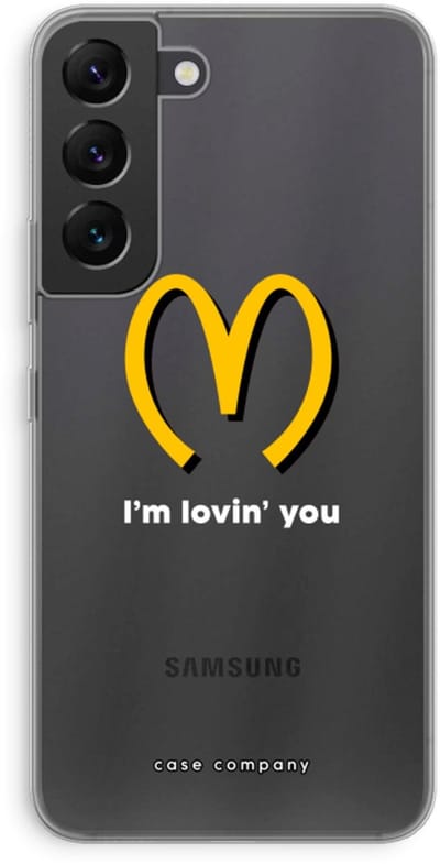 Case Company® - Hoesje geschikt voor Samsung Galaxy S22 hoesje - I'm lovin' you - Soft Cover Telefoonhoesje - Bescherming aan alle Kanten en Schermrand