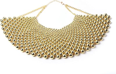 Statement Choker Halsketting Kralen Parel Bib Collar Tribal Stijl Goud Zilver Zwart Rood