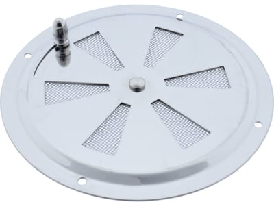 Ventilatierooster - Afsluitbaar - Met insectengaas - 125mm - Rvs gepolijst