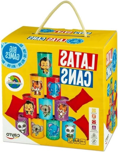 Werpspel Dozen - Blikjes spel - Feestjes en buiten - Bevordert coördinatie - 11 Kilogram - Multicolor