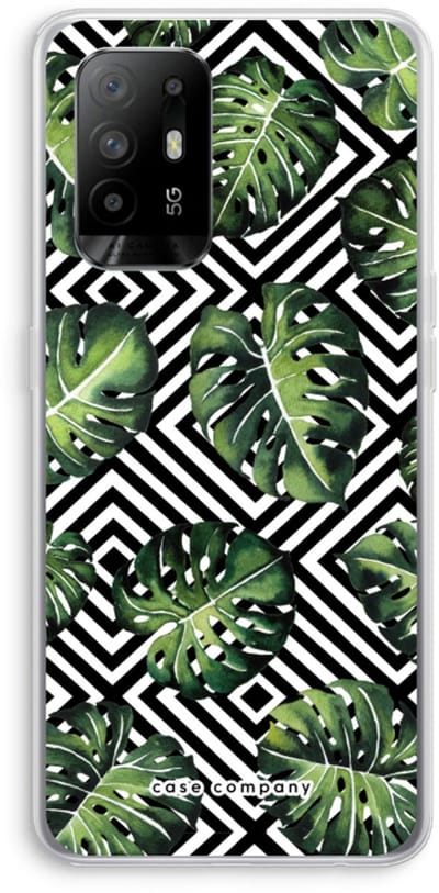 Case Company® - Hoesje geschikt voor Oppo A94 5G hoesje - Geometrische jungle - Soft Cover Telefoonhoesje - Bescherming aan alle Kanten en Schermrand